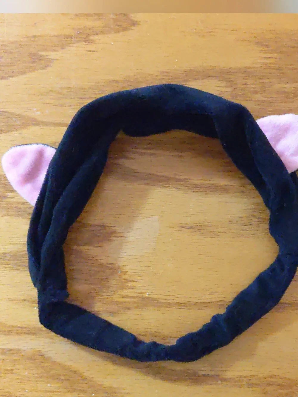Black And Pink Cat Ear Headband